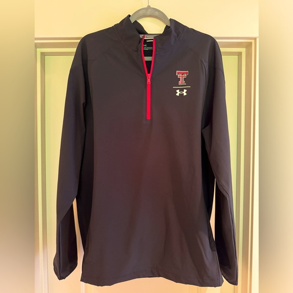 Under Armour Other - UA Under Armour TTU Texas Tech University Black Red Pullover Jacket XL Large